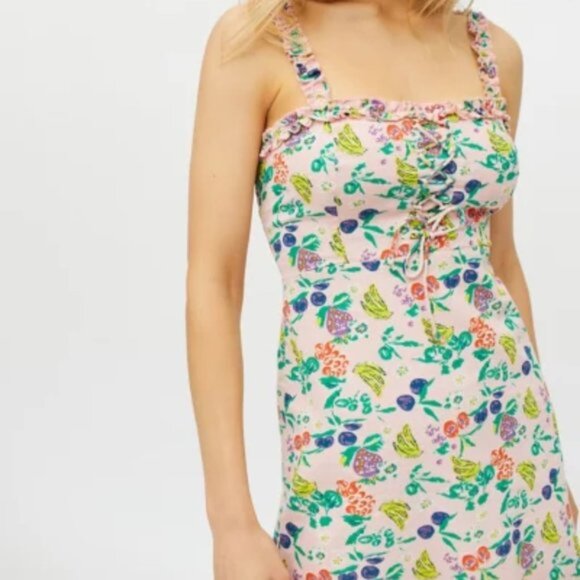 UO Robin Lace-Up Mini Dress - Picture 1 of 4